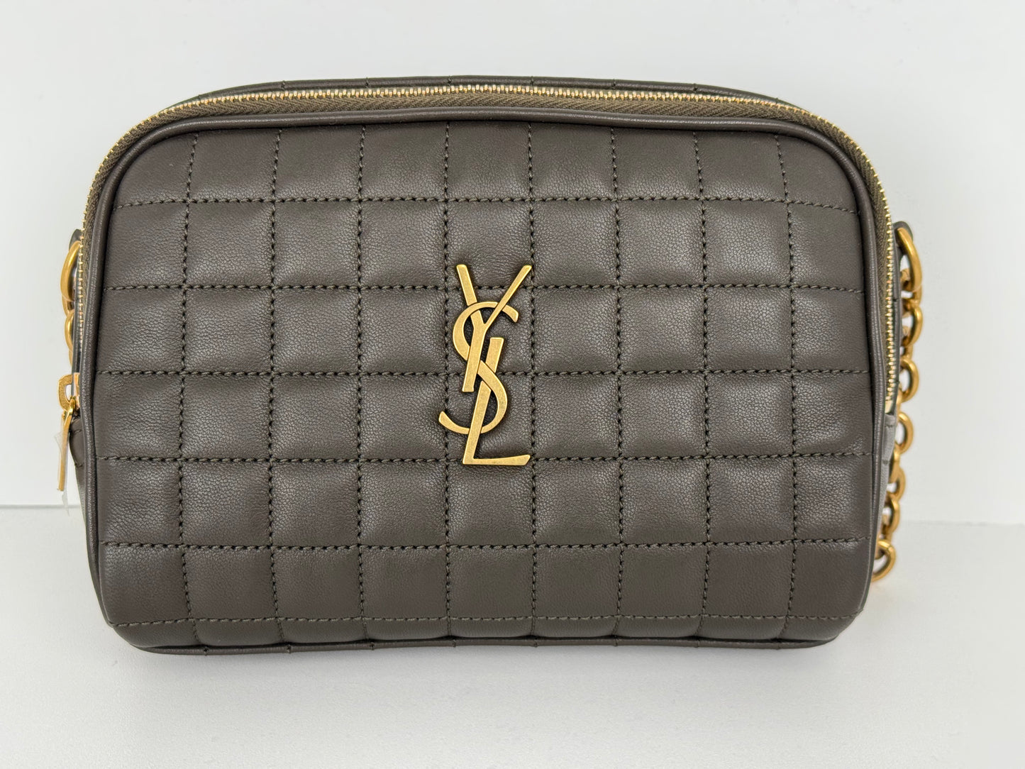 Saint Laurent Lambski Quilted Cassandre Mini Camera Bag