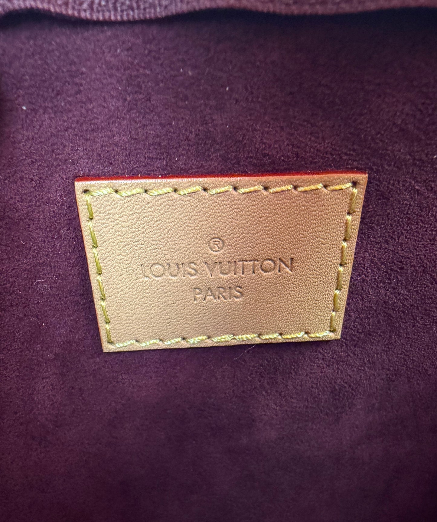 Louis Vuitton CarryAll MM Pochette Bag in Brown LV Monogram Coated Canvas YK-1