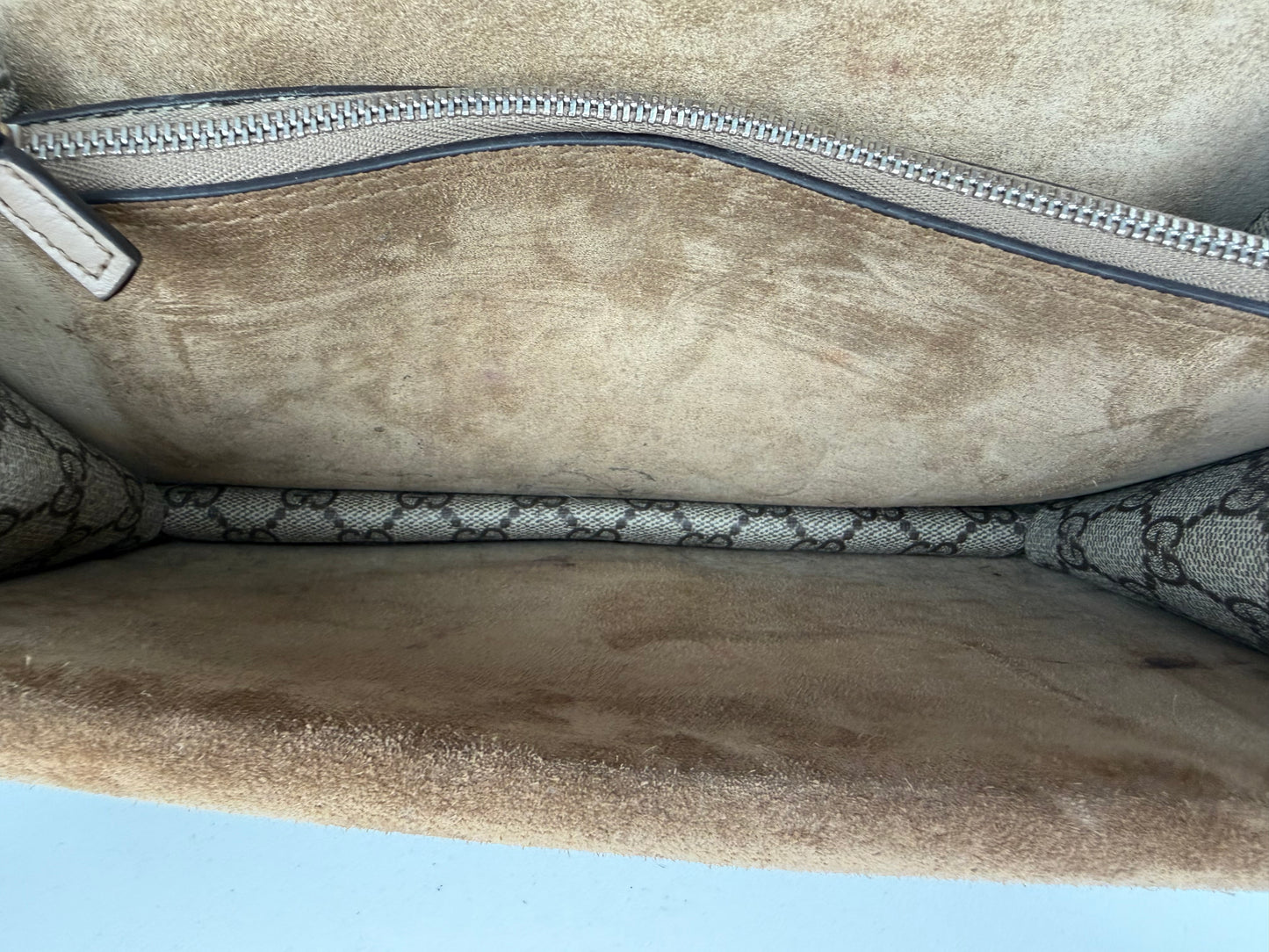 Gucci Dionysus Shoulder Bag Medium in Brown GG Supreme Coated Canvas YS-09
