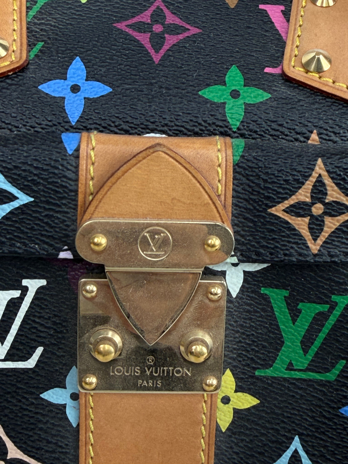 Louis Vuitton Takashi Murakami Speedy 30 Handbag in LV Multicolore Monogram Vintage 2004 YS02