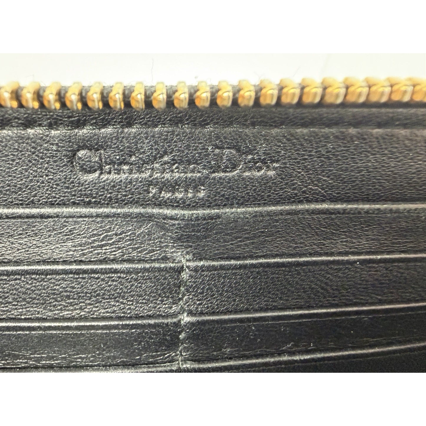 Christian Dior Lady Dior Continental Zip Wallet in Black Patent Leather 2009 K1