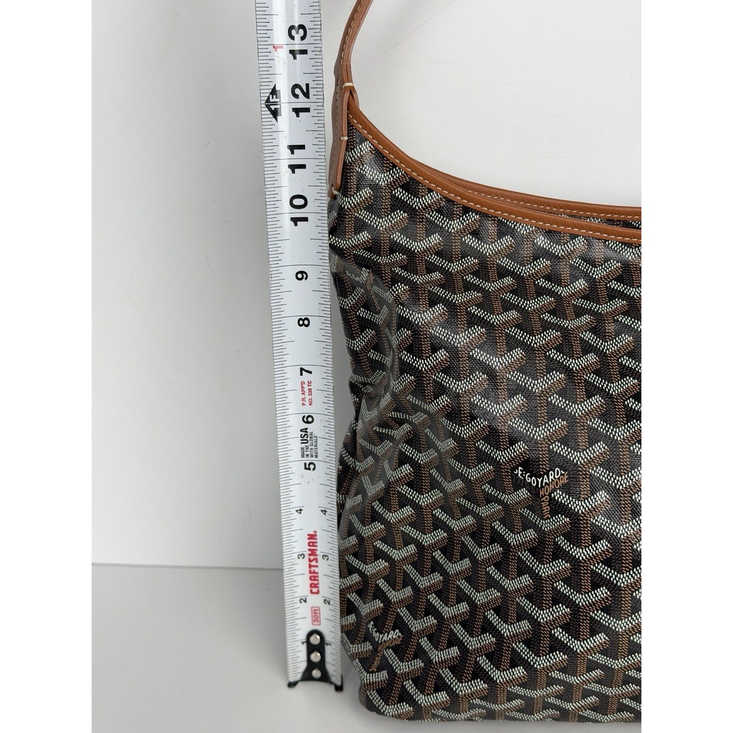 Goyard Boheme Hobo Bag in Goyardine Coated Canvas and Chevron Pattern D2