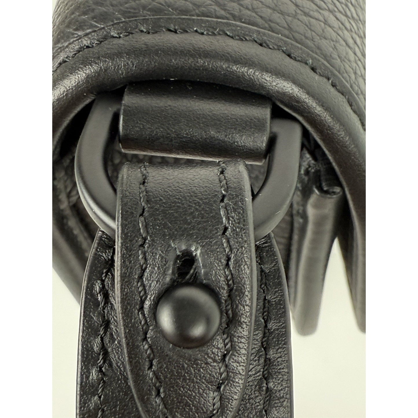 CHRISTIAN DIOR Gallop Flap Black Leather [Mini] Messenger Bag