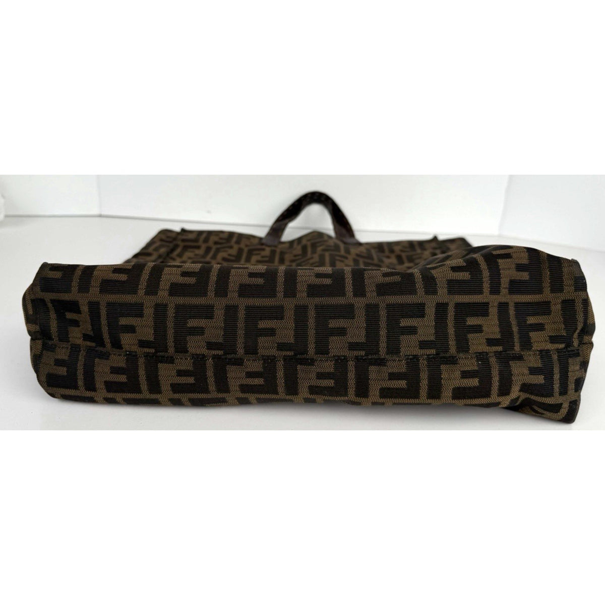 Fendi Zucca Tote Top Handles Bag in Brown Canvas "FF "Monogram S-09