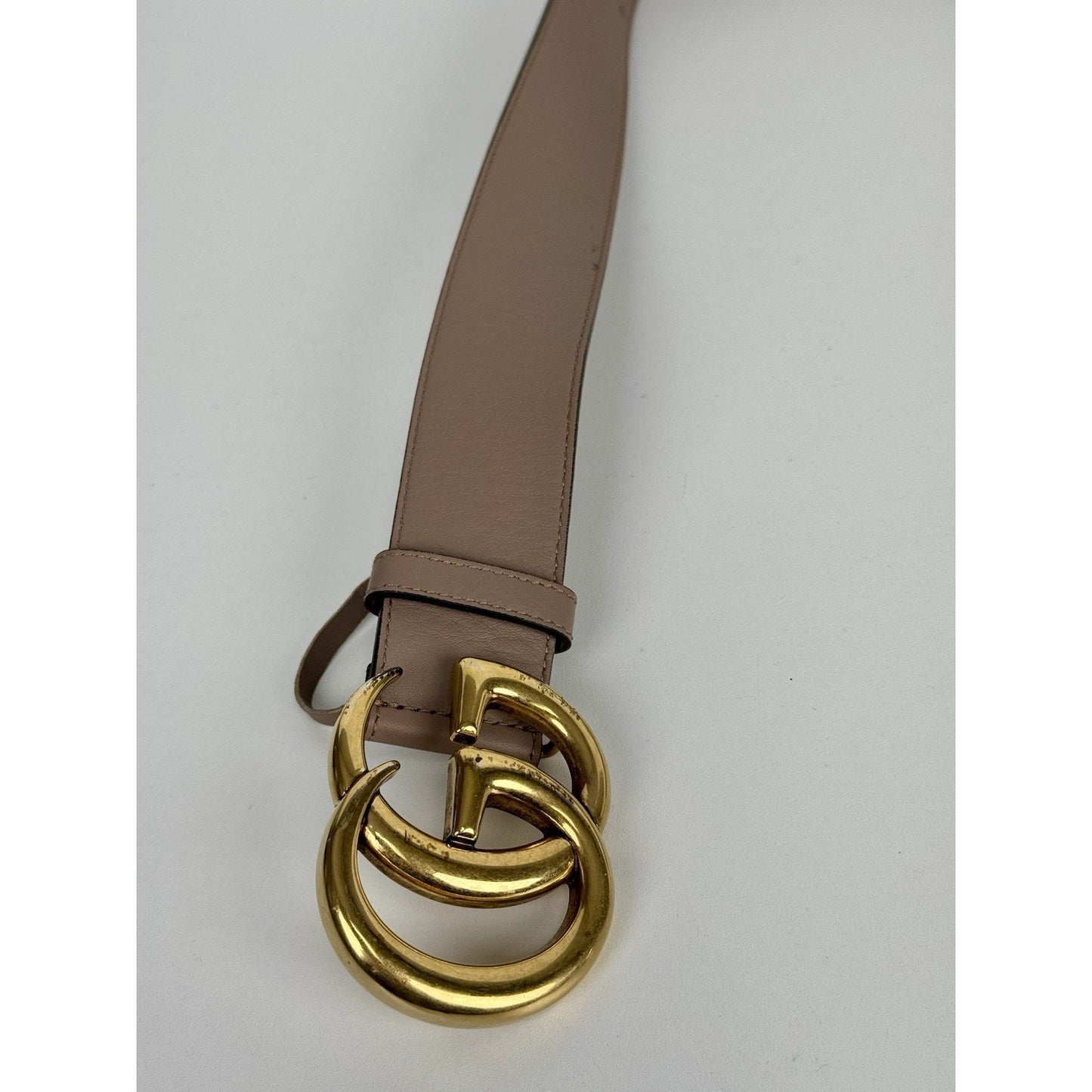 Gucci GG Marmont Leather Belt in Dusty Pink Size 90 36