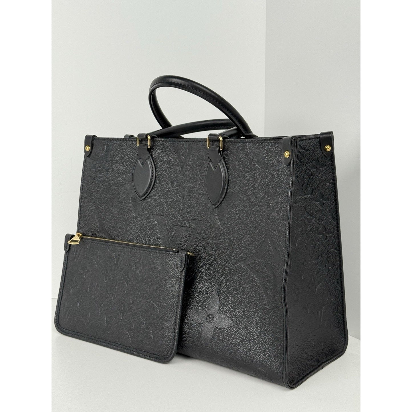 Louis Vuitton OnTheGo Tote GM Black Giant Empriente Leather