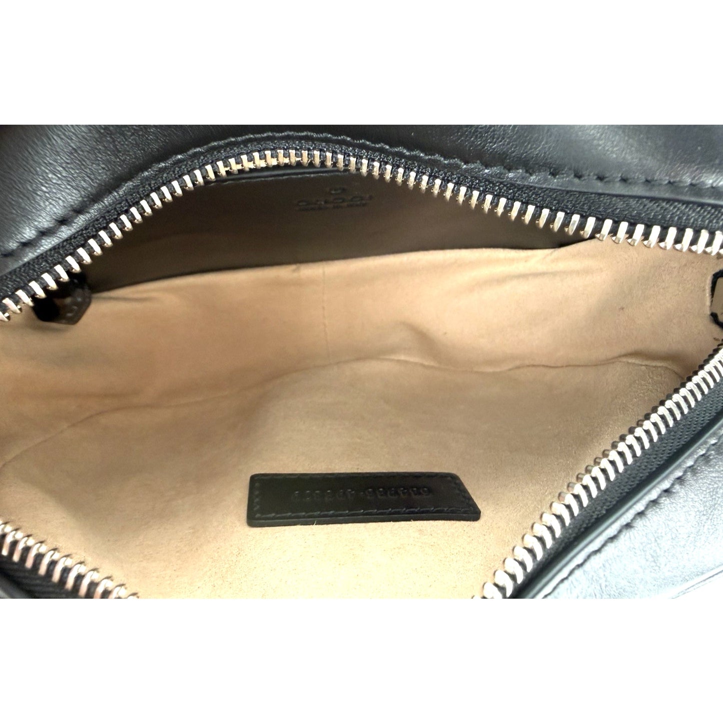 Gucci GG Marmont Mini Camera Crossbody Bag in Black Matelasse Leather S-14