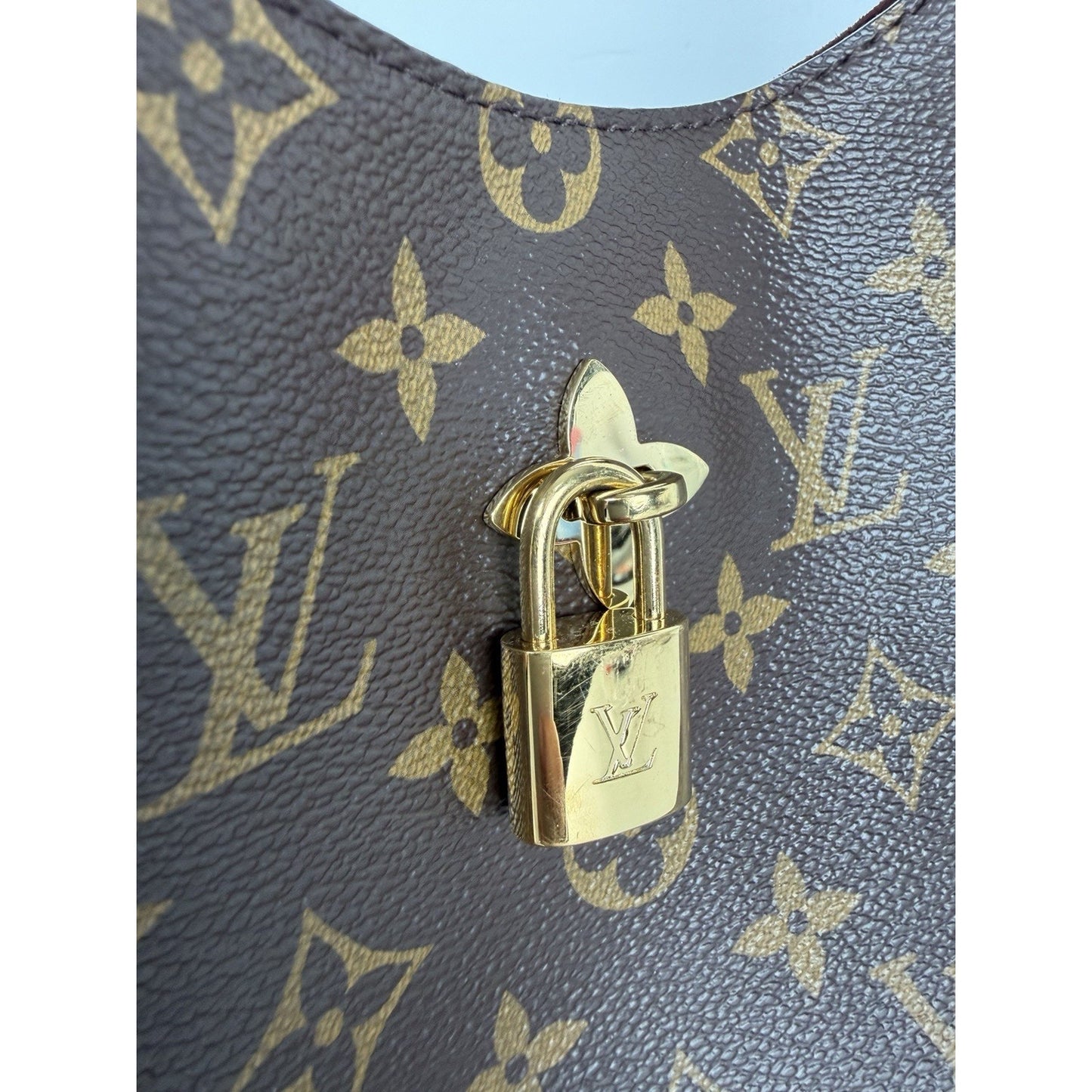 Louis Vuitton Flower Hobo Shoulder Bag in Brown Monogram Coated Canvas 2018 S
