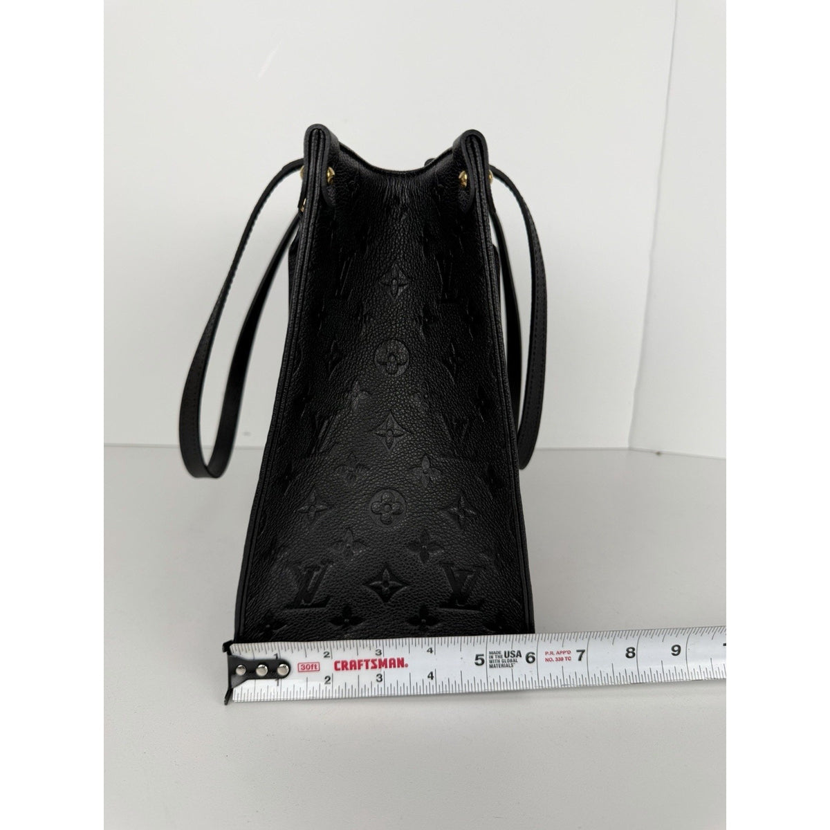 Louis Vuitton Kusama Flowers OnTheGo MM Handbag Black Empreinte Leather NFC D4