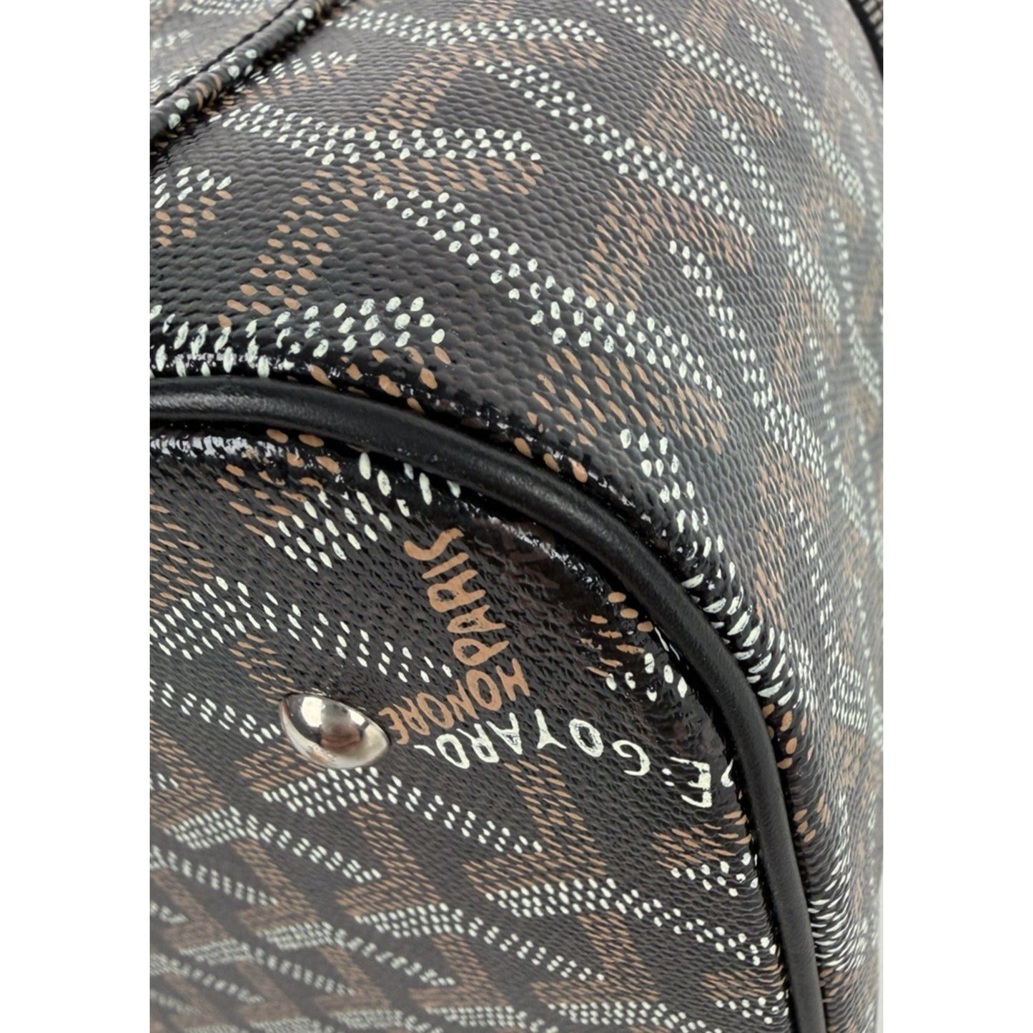 Goyard Muse Vanity Case PM Goyardine Pattern Coated Canvas Leather Handle B4