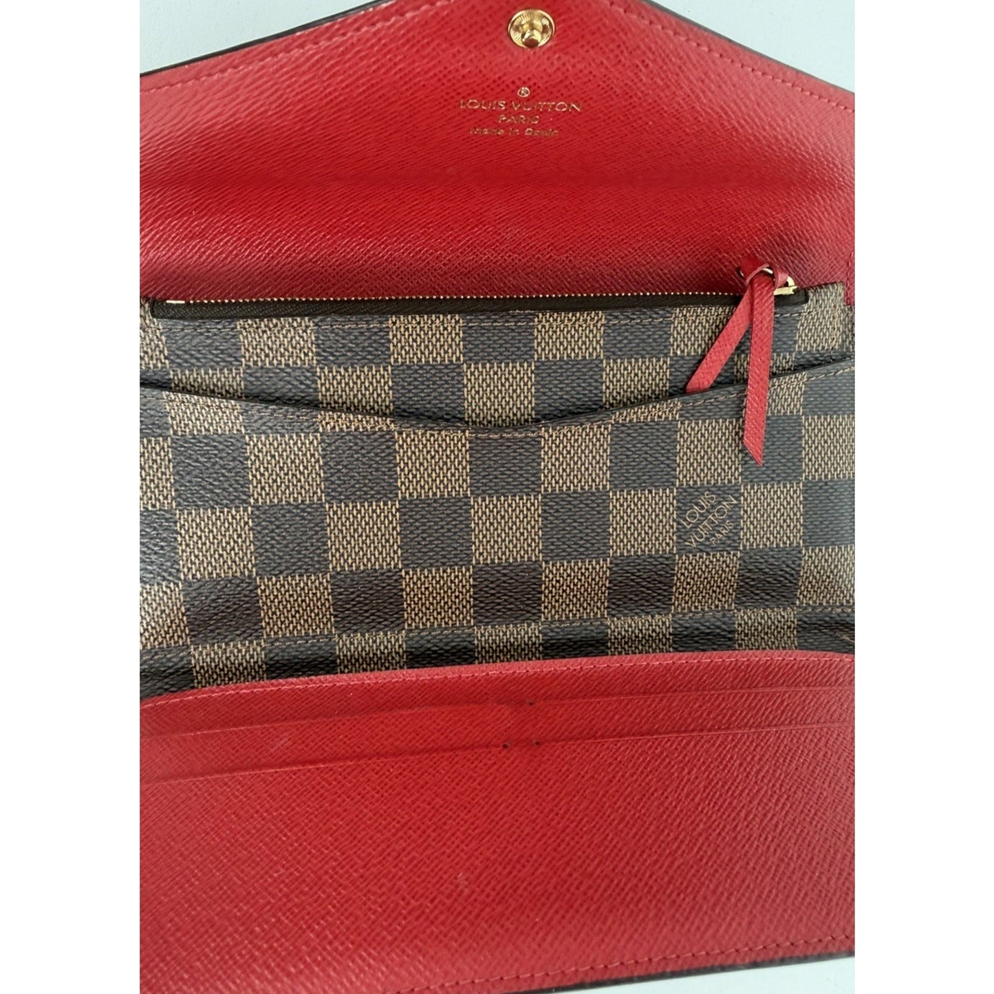 Louis Vuitton Josephine Wallet in Damier Ebene Coated Canvas with Pouch 2019