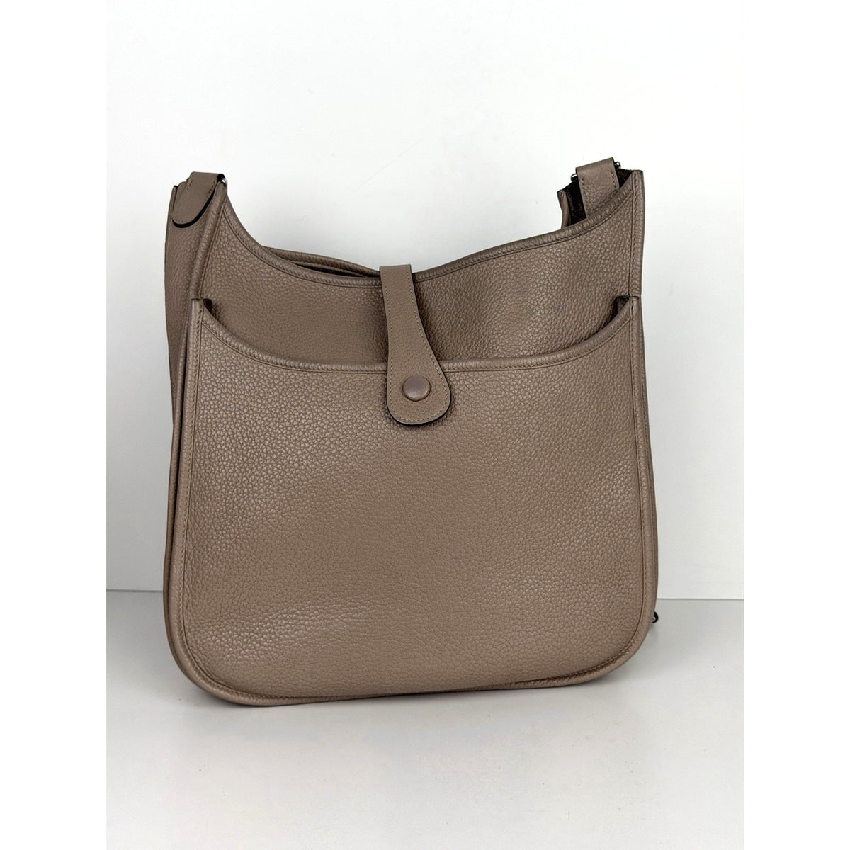 Hermes Evelyne III 29 Crossbody Bag in Taupe Clemence Leather 2010