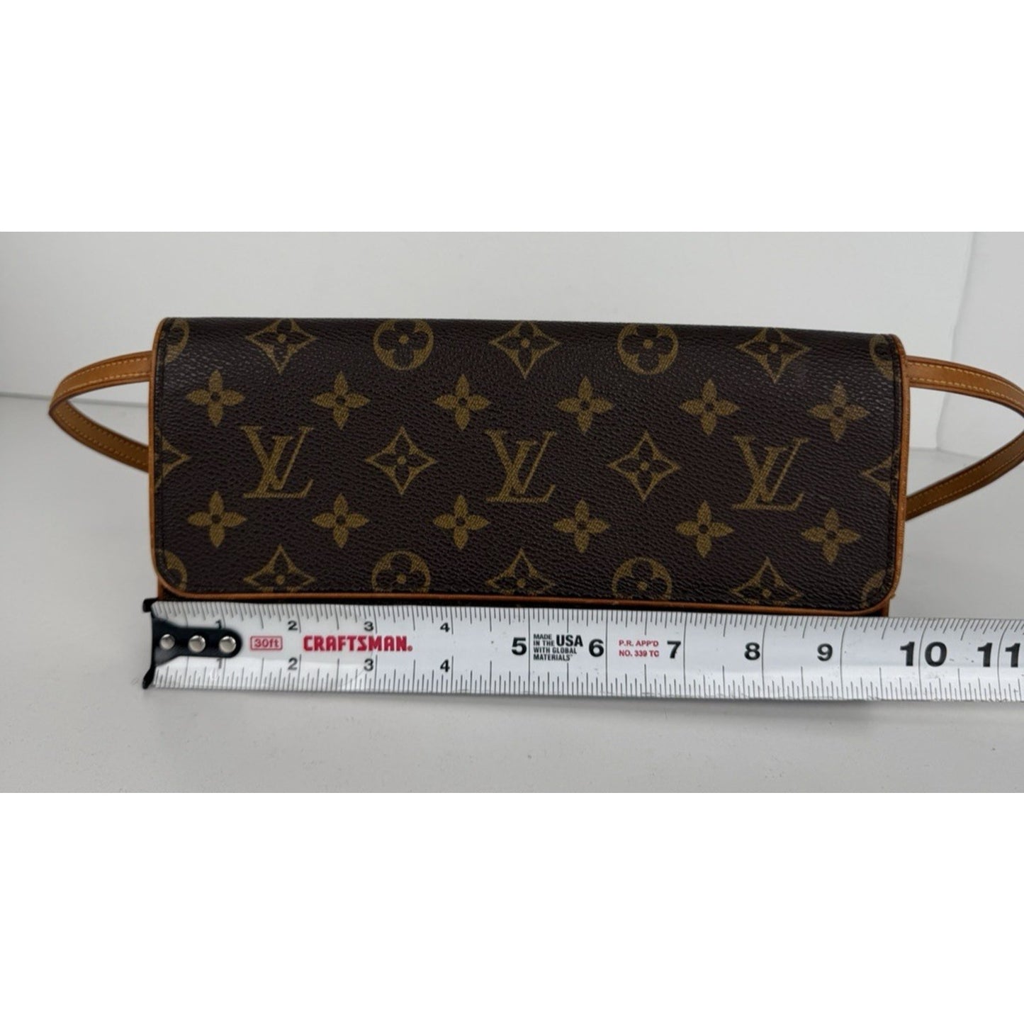 Louis Vuitton LV Monogram Pochette Twin Vintage Crossbody Bag (2001) S04