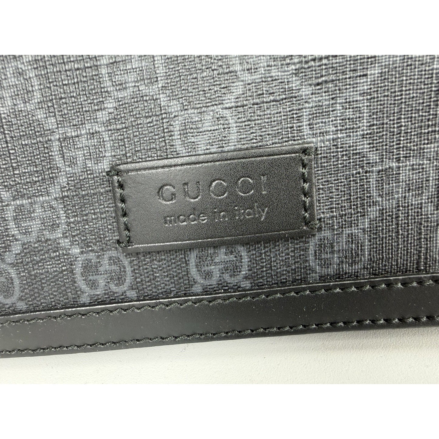 Gucci Diaper Changing Bag Large in Black GG Supreme Monogram Coated Canvas S