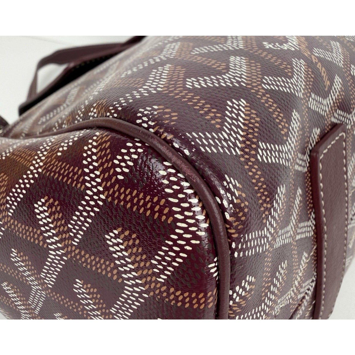 Goyard Sac Rouette PM Bag in Burgundy Goyardine Coated Canvas E1