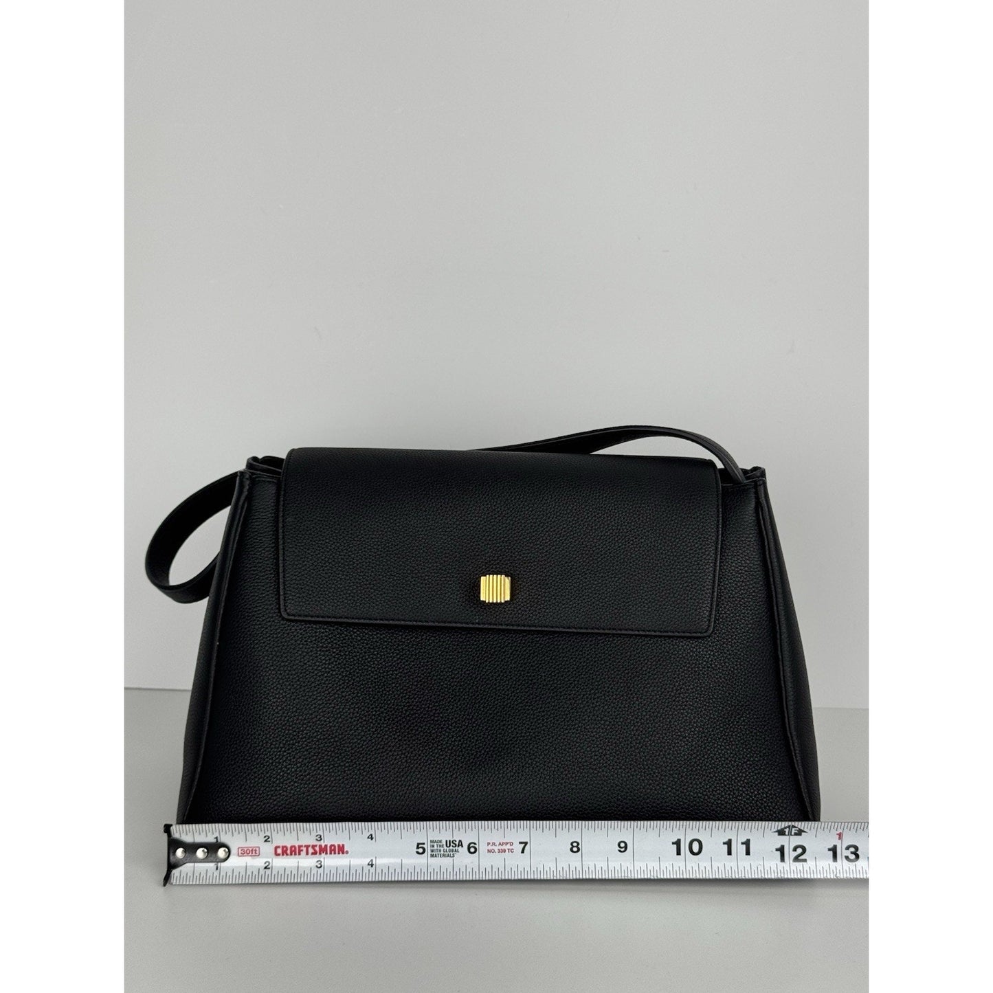 Khaite Audrey Shoulder Bag in Black Grained Leather D-9