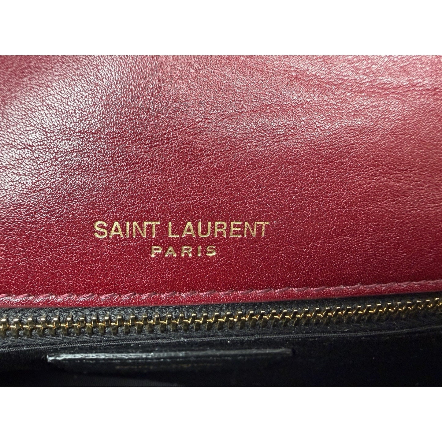 Saint Laurent Calypso Small Shoulder Bag in Bordeaux Red Smooth Padded LeatherD6