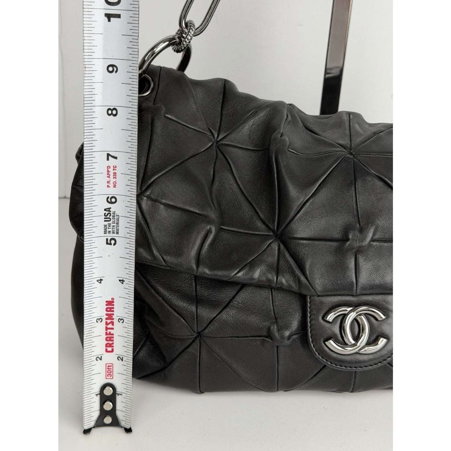 Chanel Quilted Soft Squares Origami Flap Black Shoulder Bag 2008-2009 B3