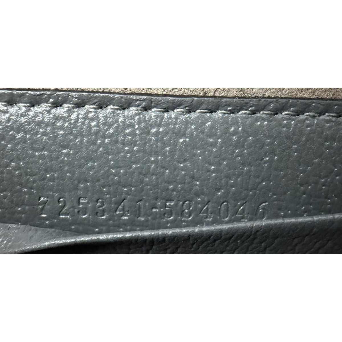 Gucci GG Supreme Interlocking G Shoulder Bag Grey Canvas&Black Leather Trim S17