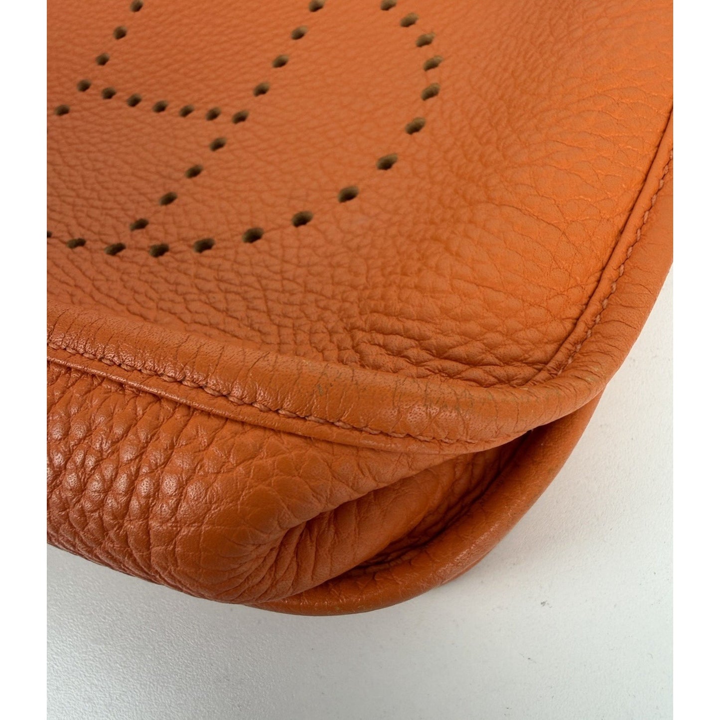 Hermes Evelyne III Crossbody Bag 29 Orange Taurillon Clemence Leather R-1 2010