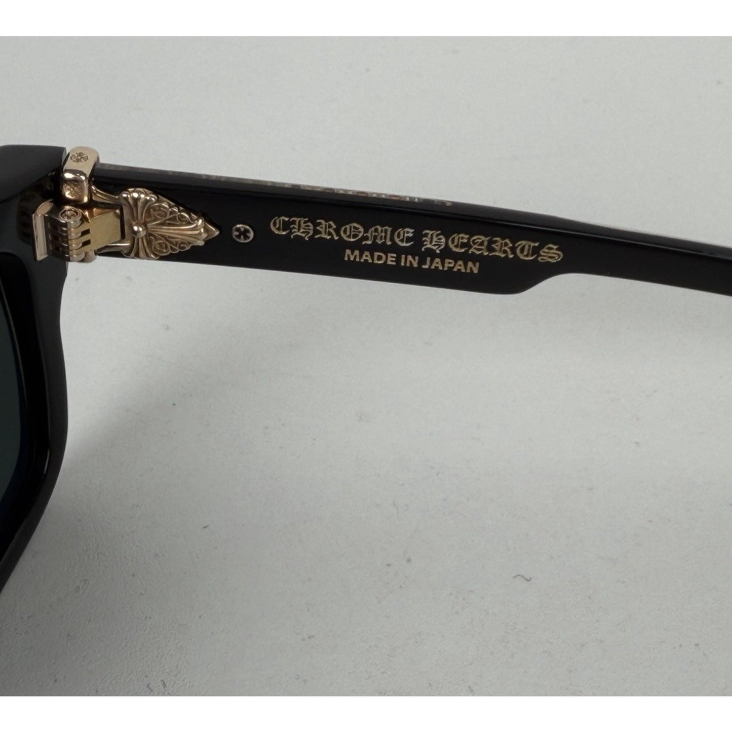 Chrome Hearts Box Officer Square Sunglasses 56 in Black with Dark Green Lenses