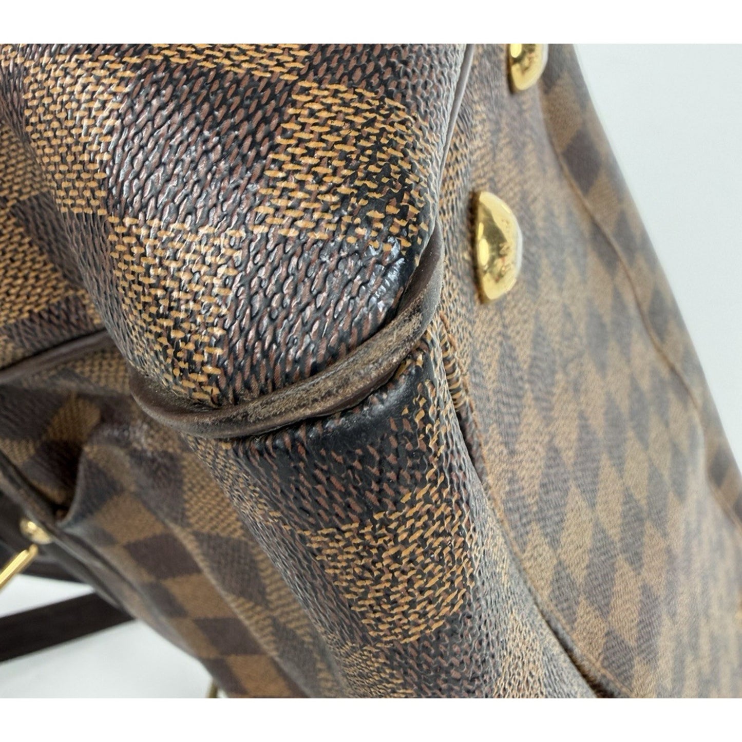 Louis Vuitton Trevi PM Handbag in Damier Ebene Coated Canvas 2014 S12