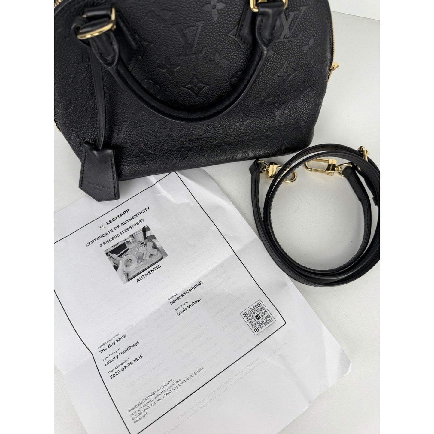 Louis Vuitton Neo Alma BB Bag in Black LV Monogram Empreinte Leather NFC B-5