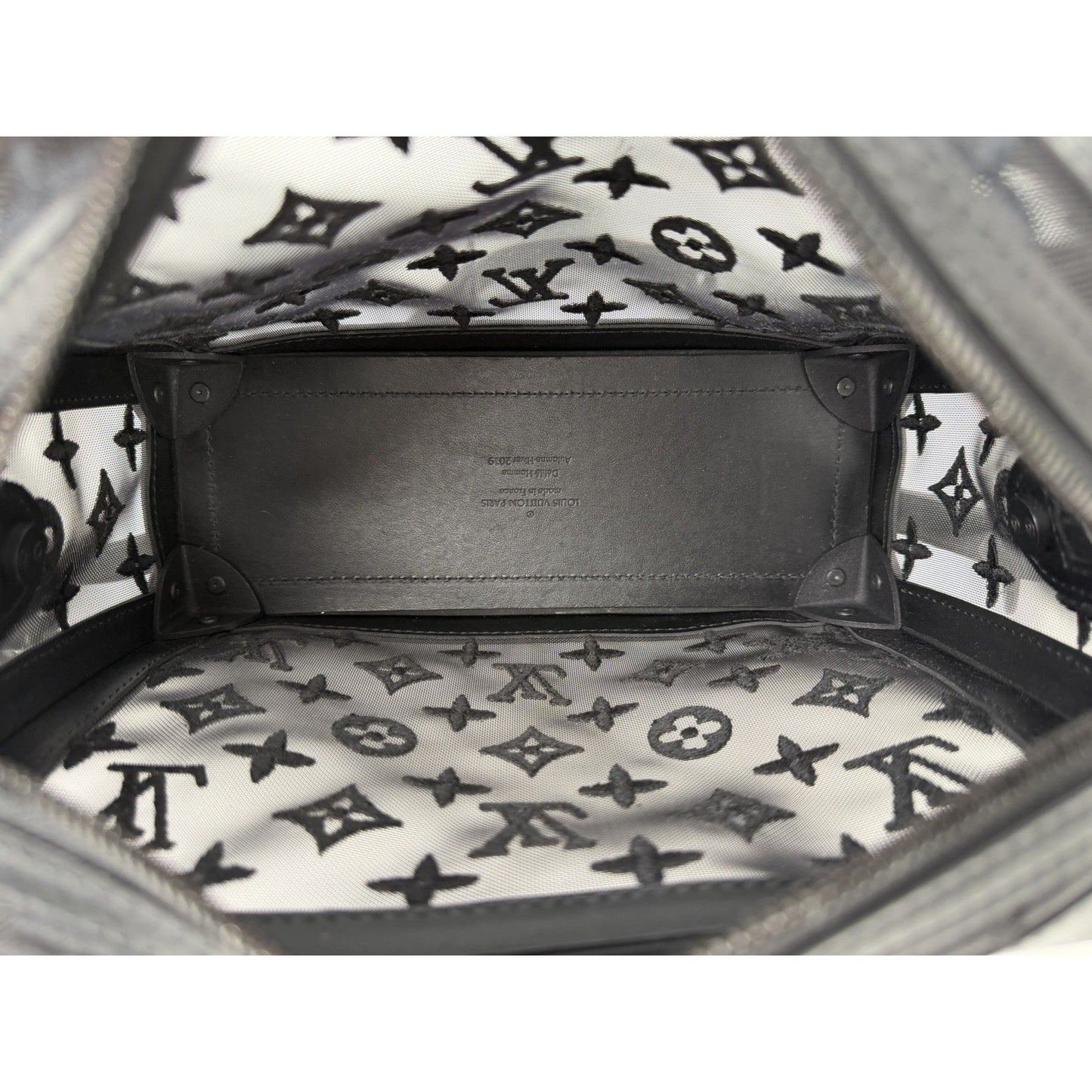 Louis Vuitton Soft Trunk Bag Black Monogram Embroidered Mesh Leather Trim2019 C5