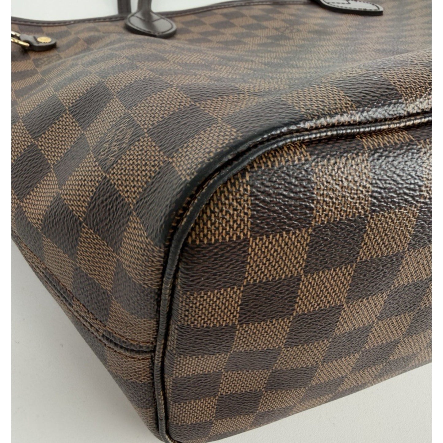 Louis Vuitton Neverfull MM Tote Bag in Damier Ebene Coated Canvas 2016 S09