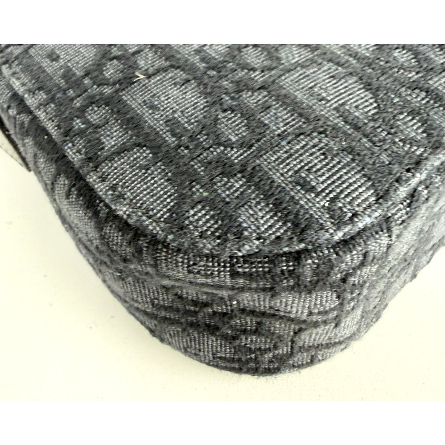 Christian Dior Saddle Messenger Small Bag in Black Jacquard with Leather Trim D9
