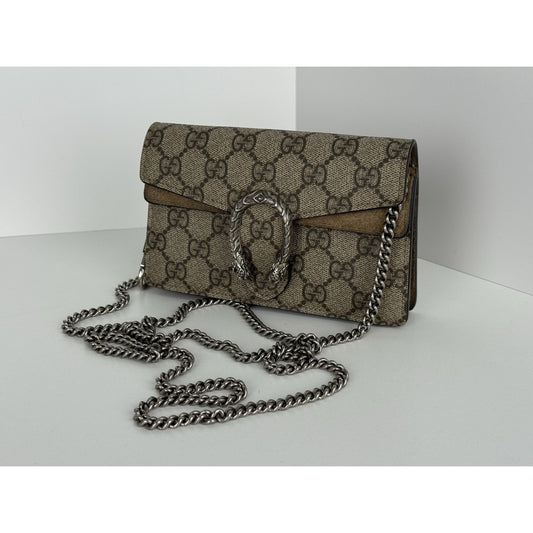 Gucci Dionysus Supreme Canvas Mini Chain Strap Crossbody Women's Bag