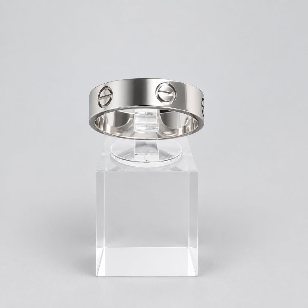 Cartier LOVE Classic Ring in 18K White Gold Size 10.5 (63)