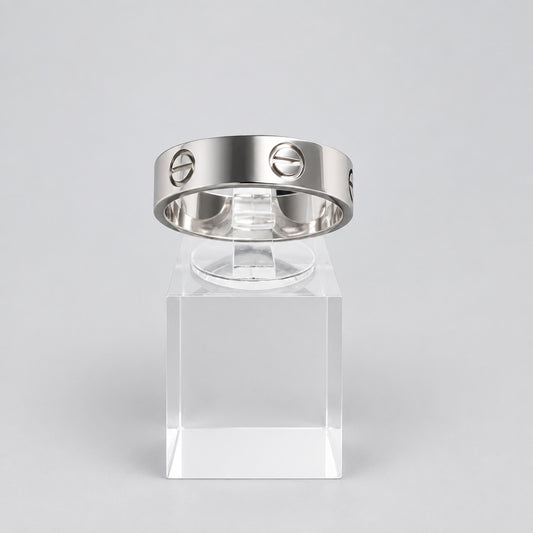 Cartier LOVE Classic Ring in 18K White Gold Size 10.5 (63)