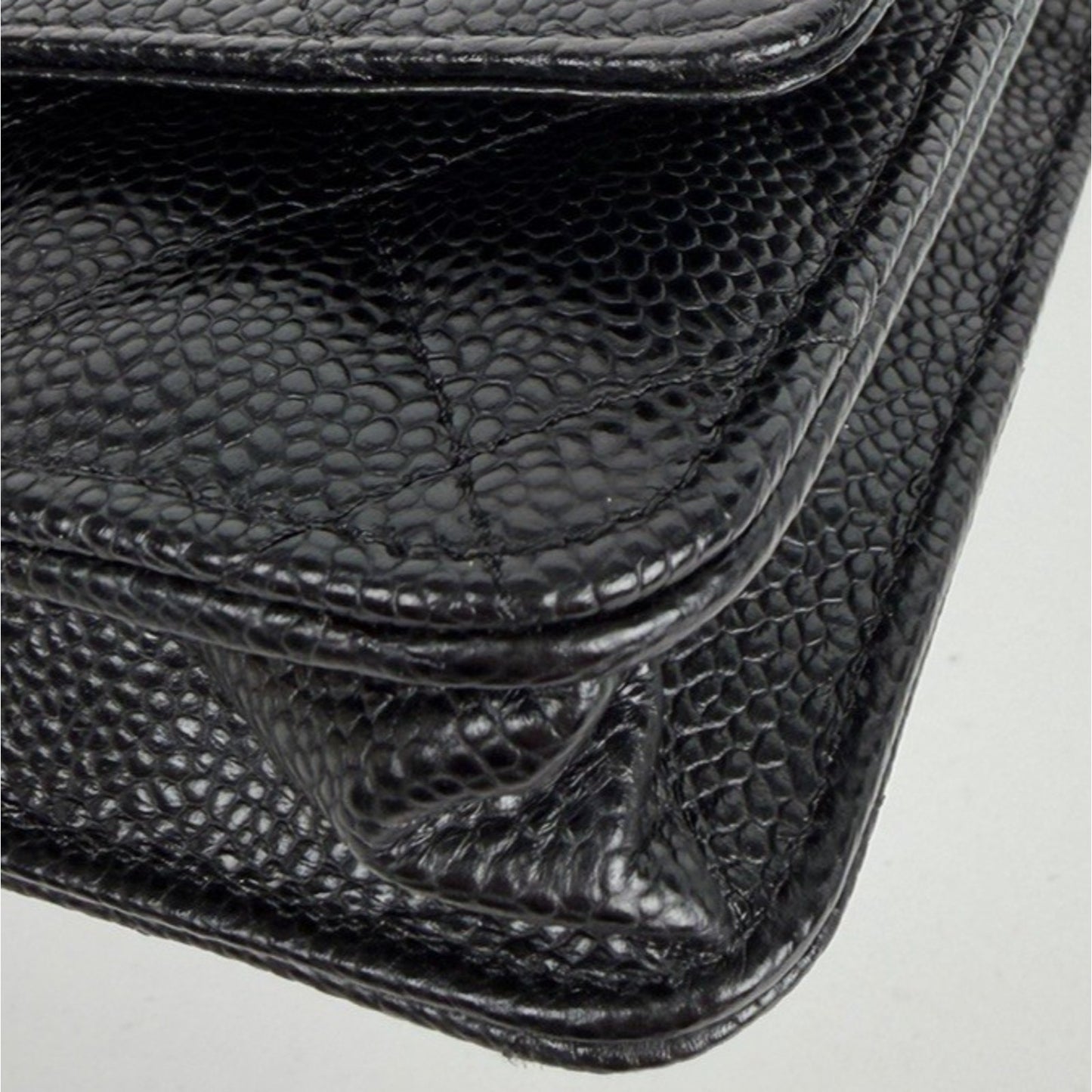 Chanel Classic Wallet On Chain Bag in Black Caviar Leather 2019 E-5