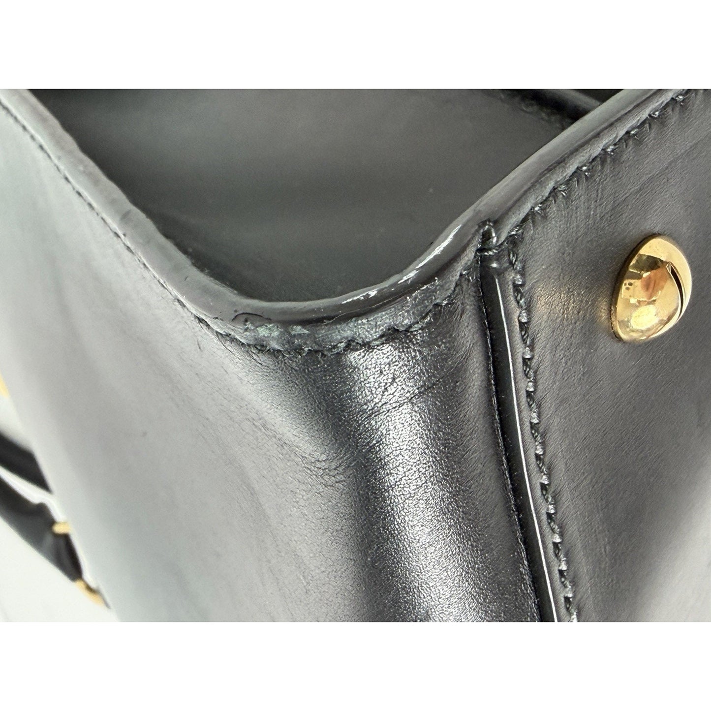 Christian Dior D-Bee Tote Bag in Black Leather Bee Emblem 2017 S