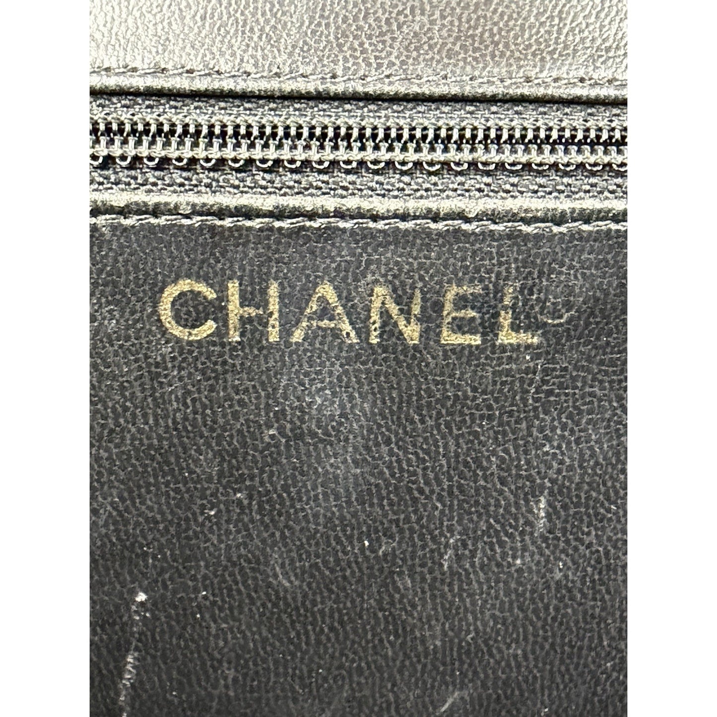 Chanel Vintage Vanity Case Cosmetic Bag Black Caviar Leather (1991-1994)