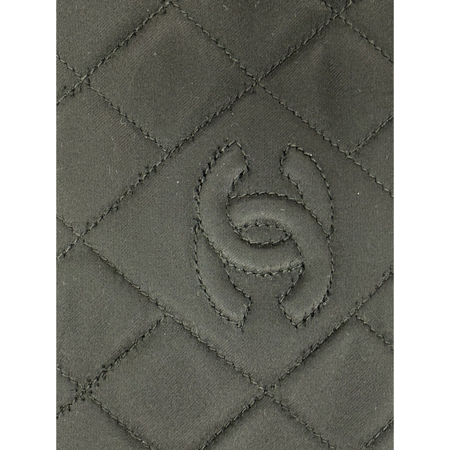 Chanel Vintage Small Fabric Top-Handle Bag with Amber Resin Chain