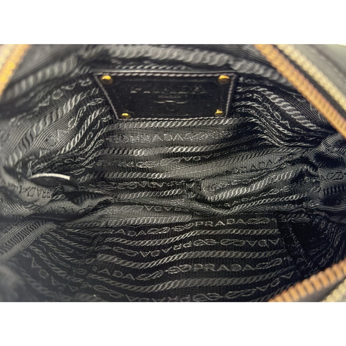 Prada Tessuto Pietre Jeweled Nylon Camera Crossbody Bag in Black Vintage S-06