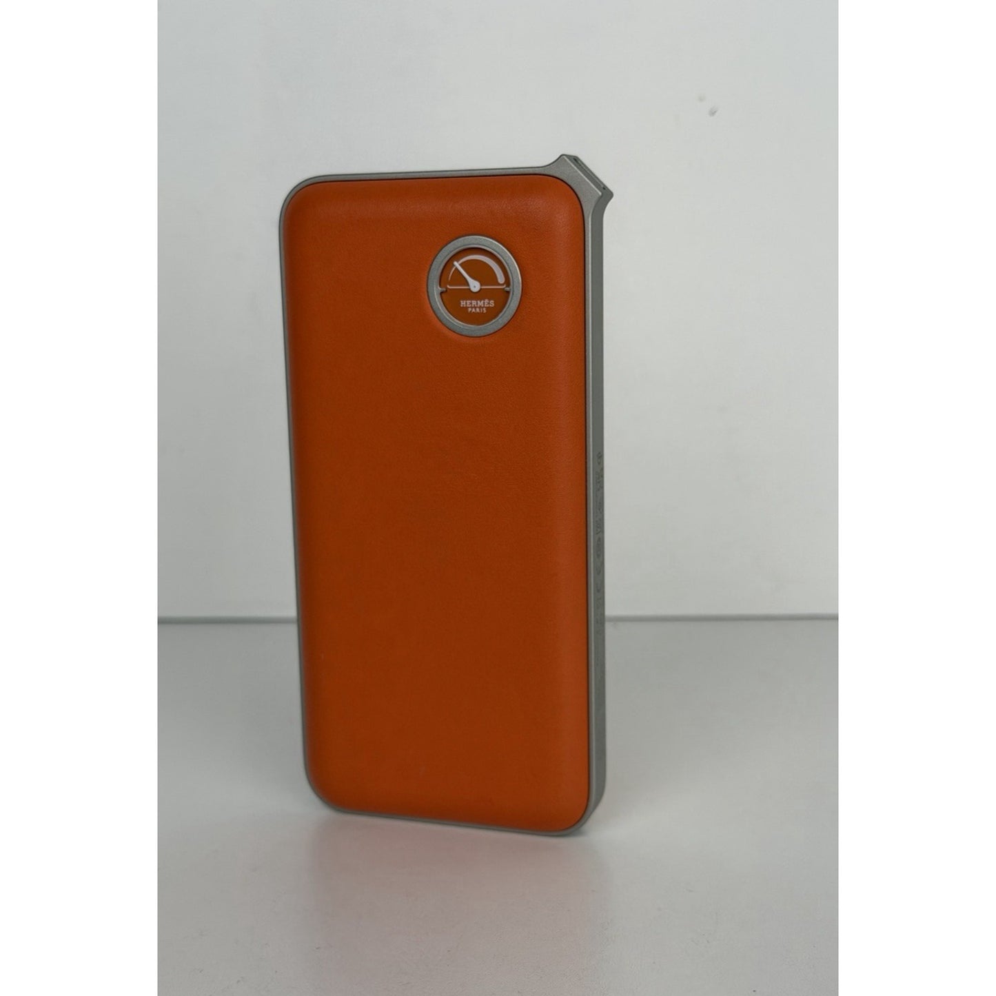 Hermes Volt'H Maxi Power Bank Orange Swift Calfskin Leather & Aluminum Frame K3