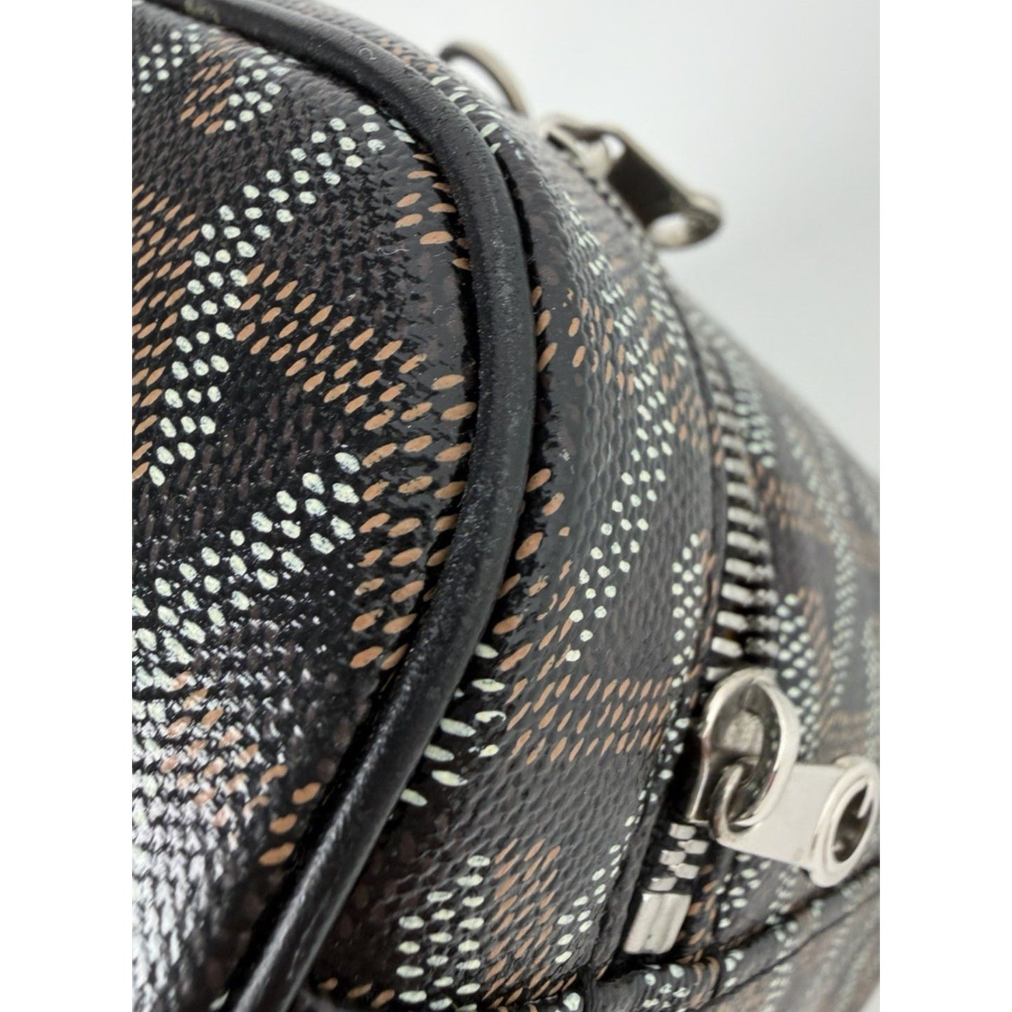 Goyard Muse Vanity Case PM Goyardine Pattern Coated Canvas Leather Handle B4