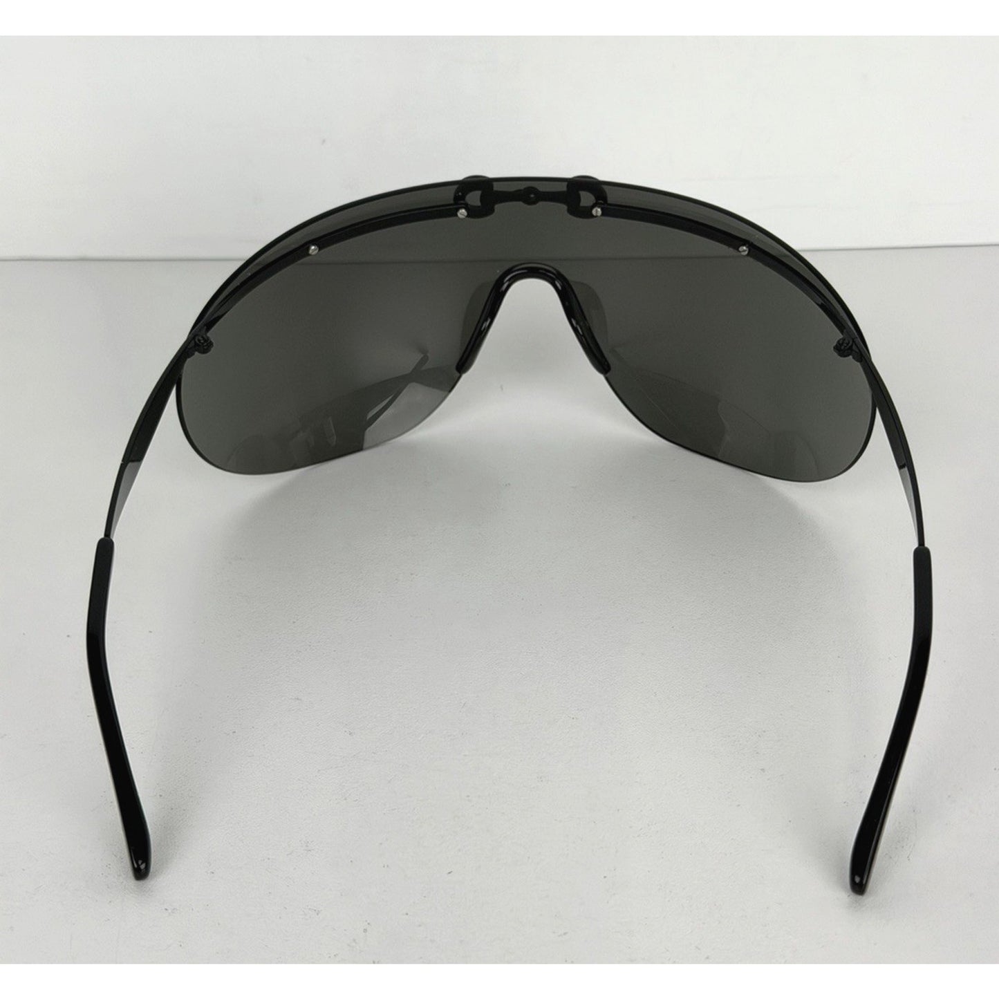 Gucci GG1656S 001 Sunglasses in Black Metal Frame and Grey Tinted Lenses