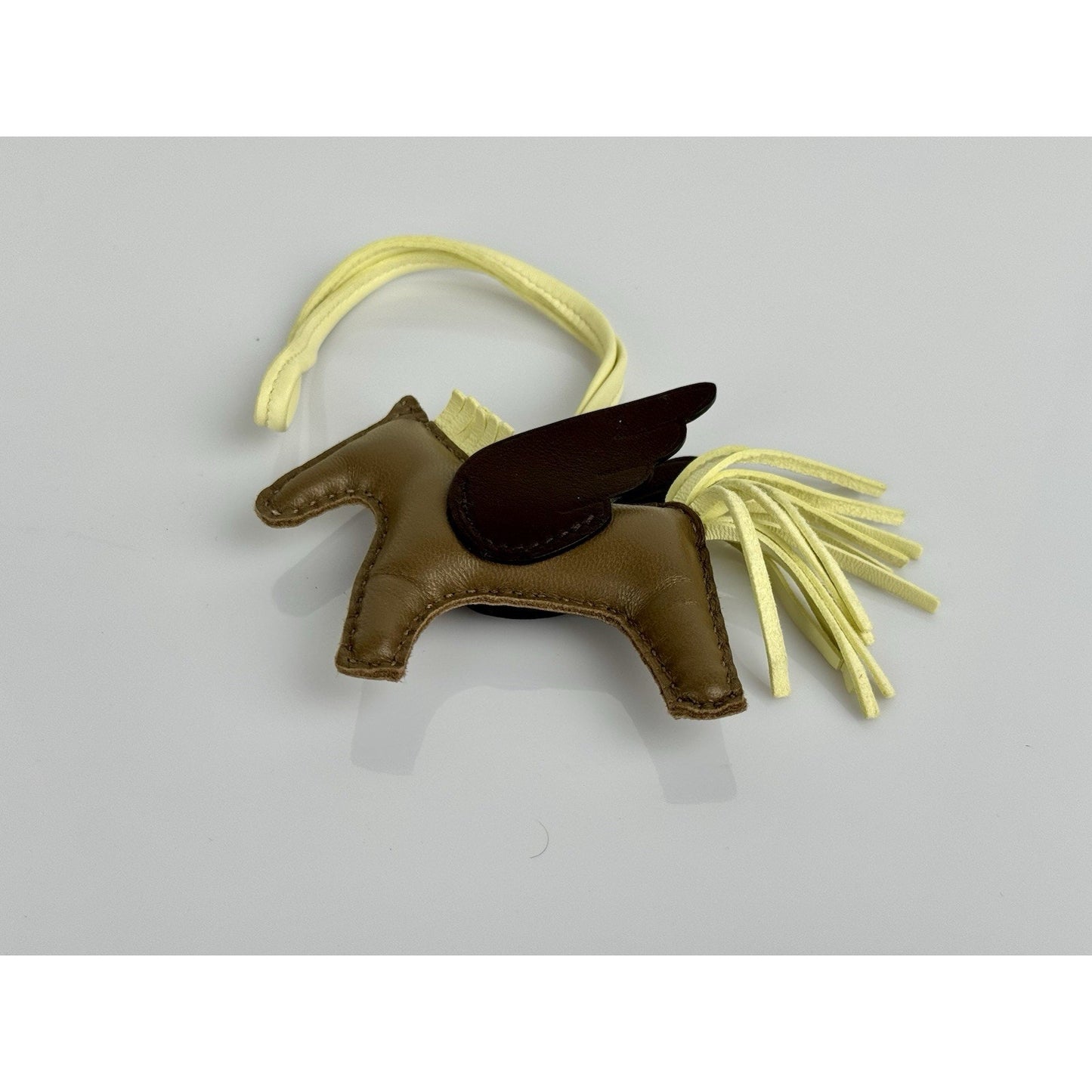 Hermes Rodeo Pegase PM Bag Charm in Brown Leather