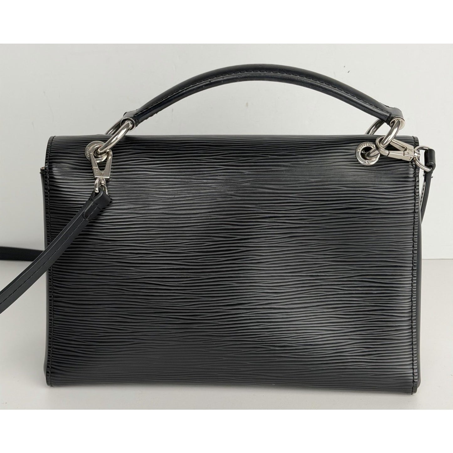 Louis Vuitton Grenelle Pochette Shoulder Bag PM Black Epi Leather 2020 C3