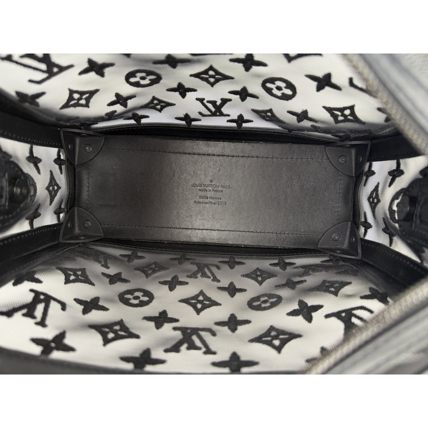 Louis Vuitton Monogram See Through Soft Trunk Shoulder Bag in Black Mesh 2019