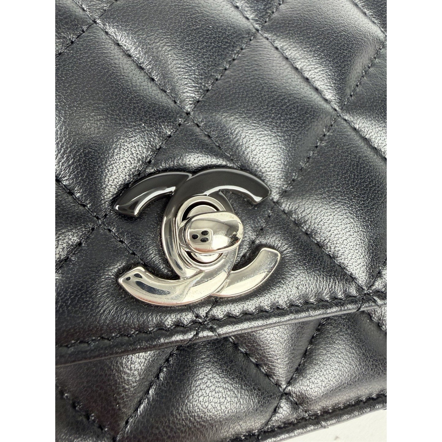 Chanel Classic Wallet on Chain Black Quilted Lambskin Leather NFC R1