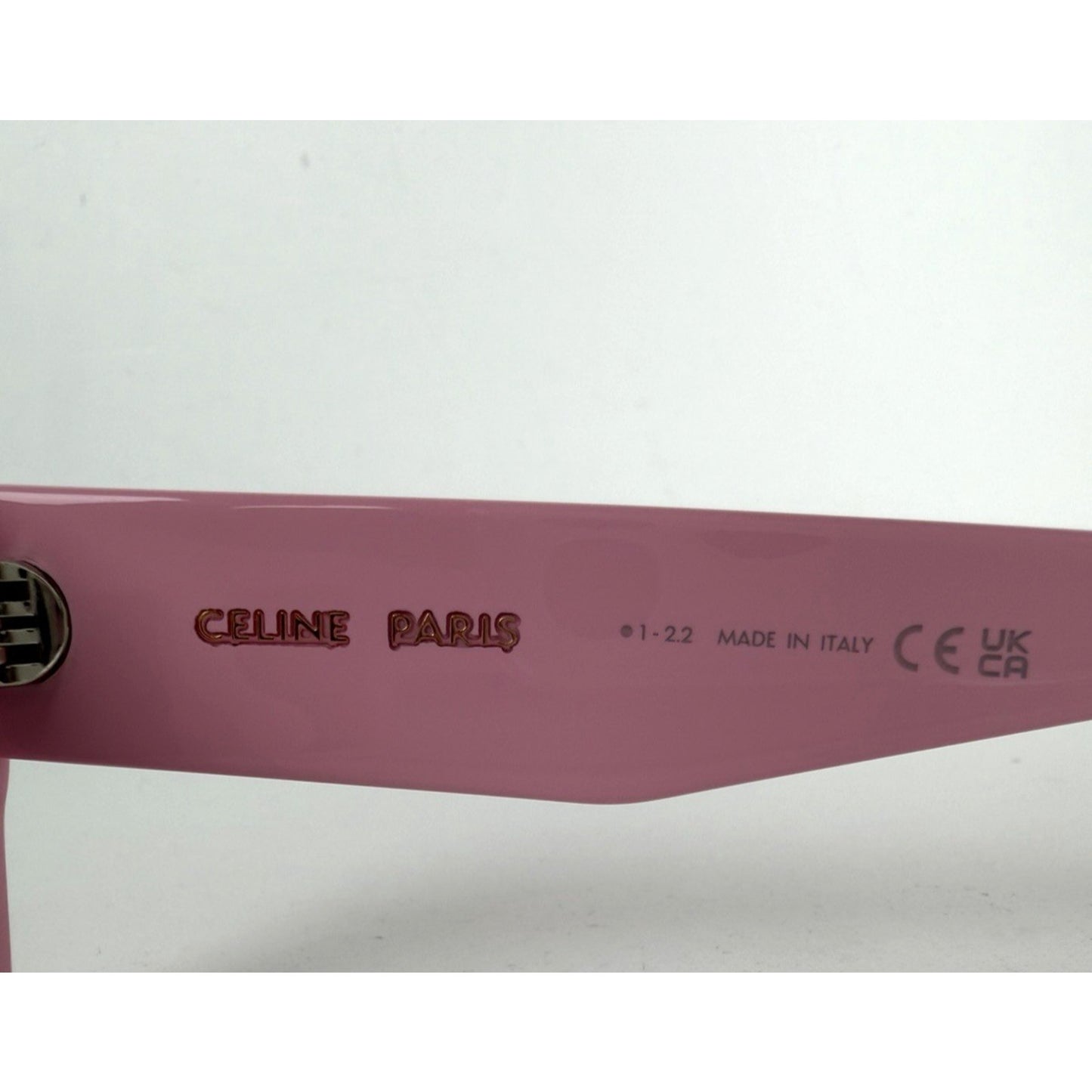 Celine Monochroms Rectangular Sunglasses in Glossy Pink Acetate Frame