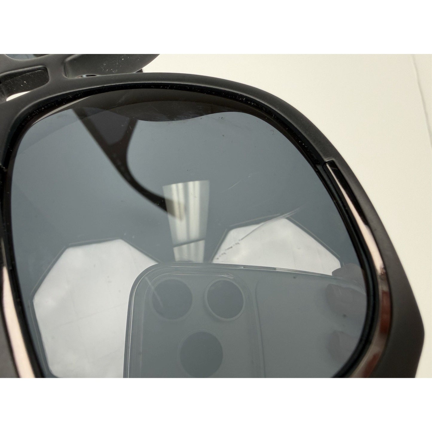 Moschino MOS021/S Square Sunglasses 145 in Matte Black with Dark Lenses
