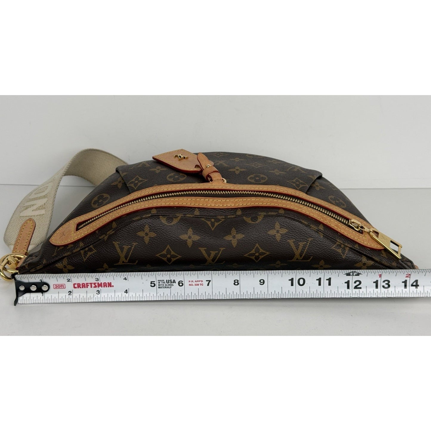 Louis Vuitton High Rise Bumbag in Brown Monogram Coated Canvas Microchipped D8