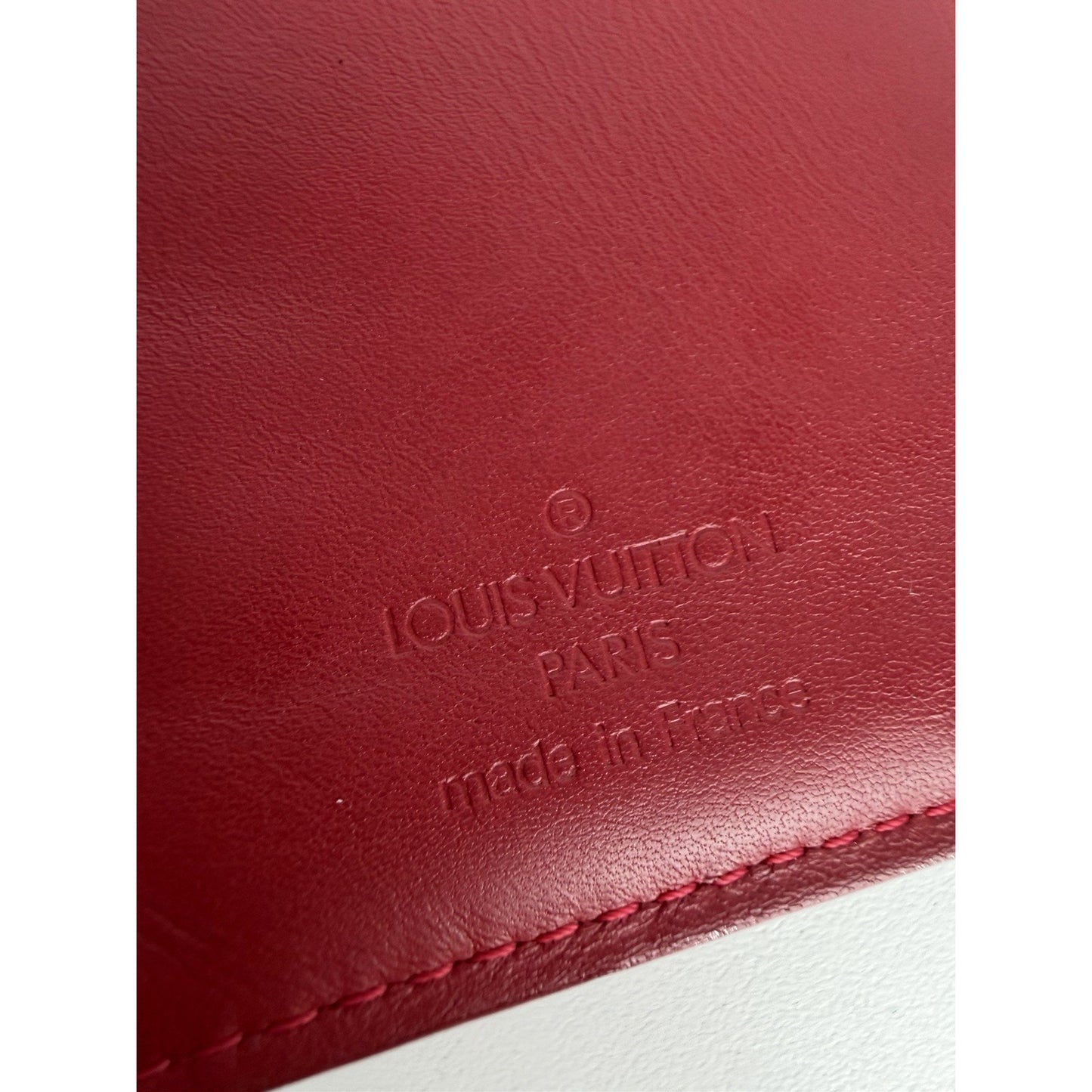 Louis Vuitton LV Monogram Vernis Patent Leather French Purse Wallet in Red 2007
