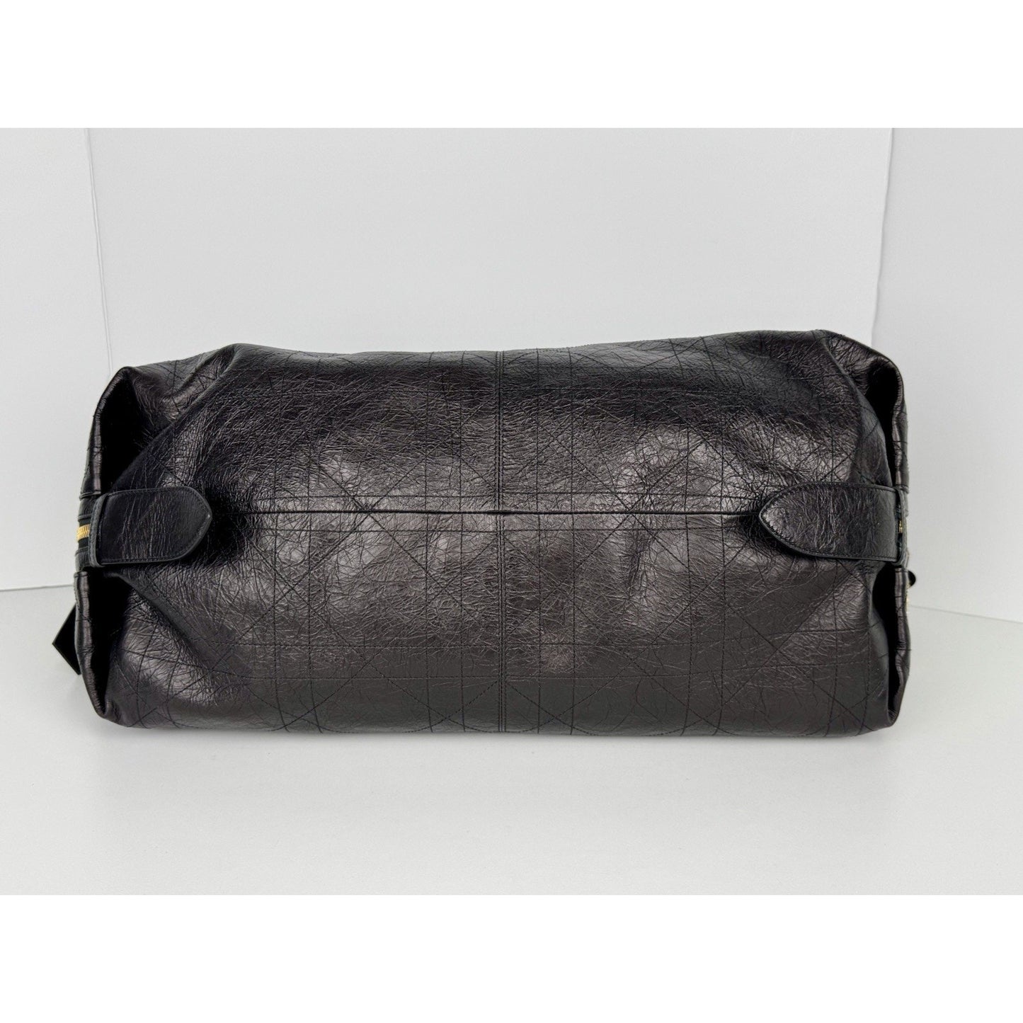 Christian Dior D-Journey Bag Eggplant Crinkled Calfskin Gold Hardware